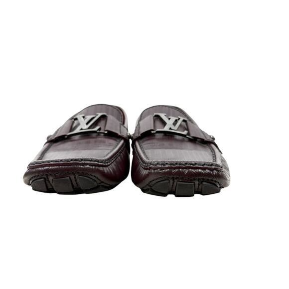 Louis Vuitton Monte Carlo Leather Drivers Loafers Burgundy Size 9 - Picture 4 of 11